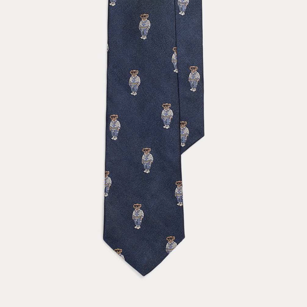 Polo Bear Silk Repp Tie Navy