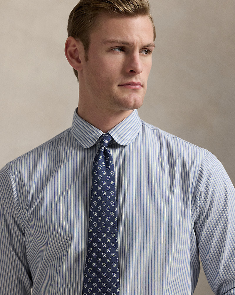 Classic Fit Striped Shirt Ivory Blue Multi