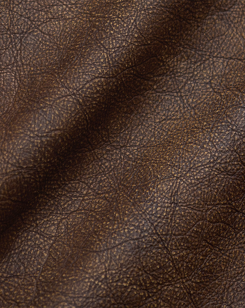 Leather Car Coat Vintage Brown