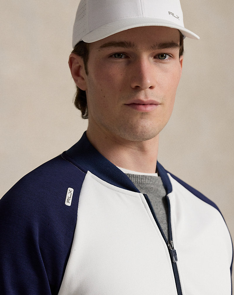 Classic Fit Stretch Double-Knit Jacket White/Refined Navy