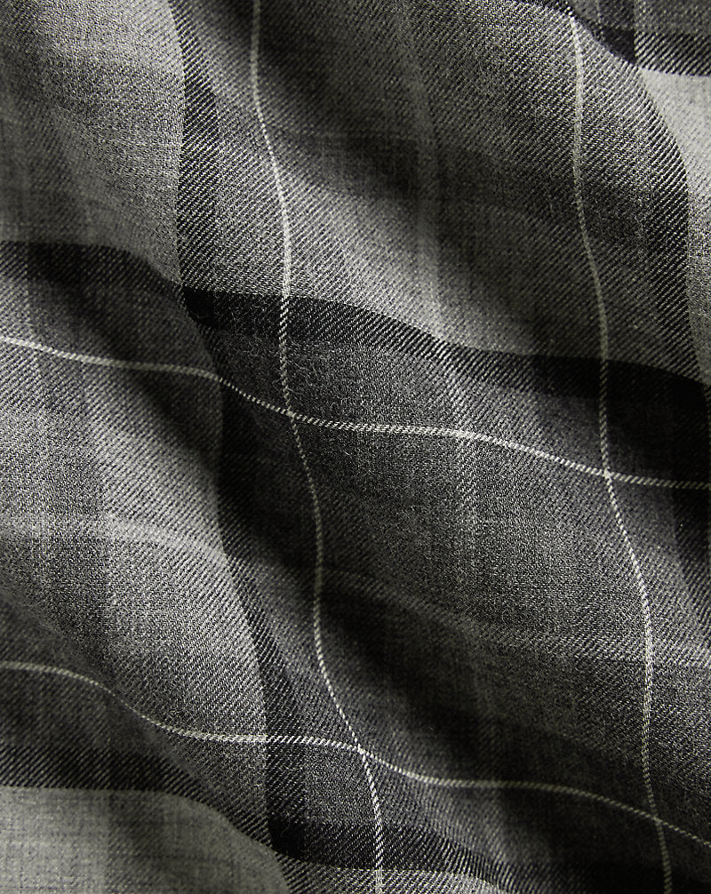 Plaid Twill Shirt Grey Melange