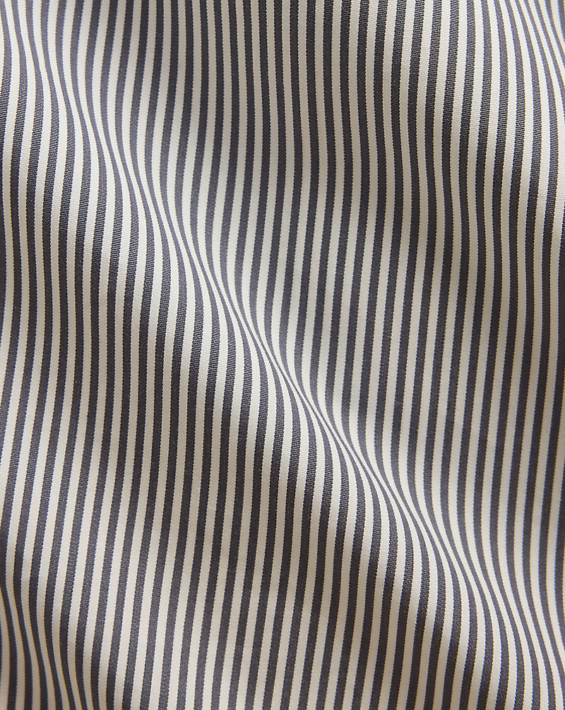 Bengal-Stripe Poplin Shirt Grey/White
