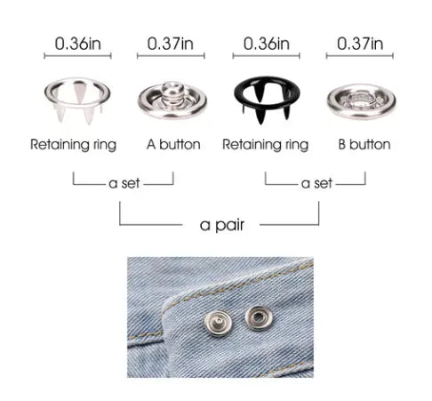 🔥100pcs Invisible Colored Metal Buckle & Manual Pressure Pliers Kit