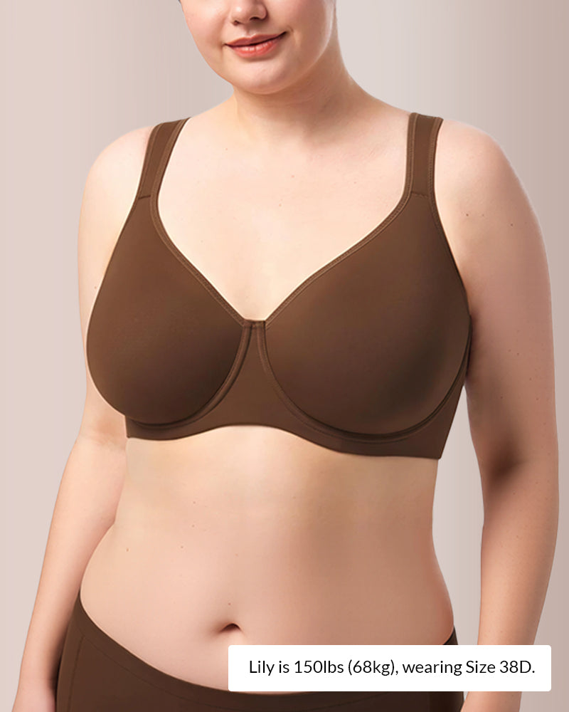 Soft Plus Size Full Coverage Unlined Minimizer Bra