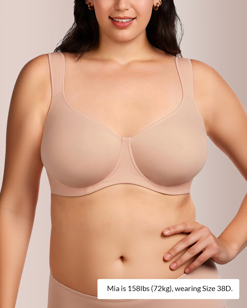Soft Plus Size Full Coverage Unlined Minimizer Bra