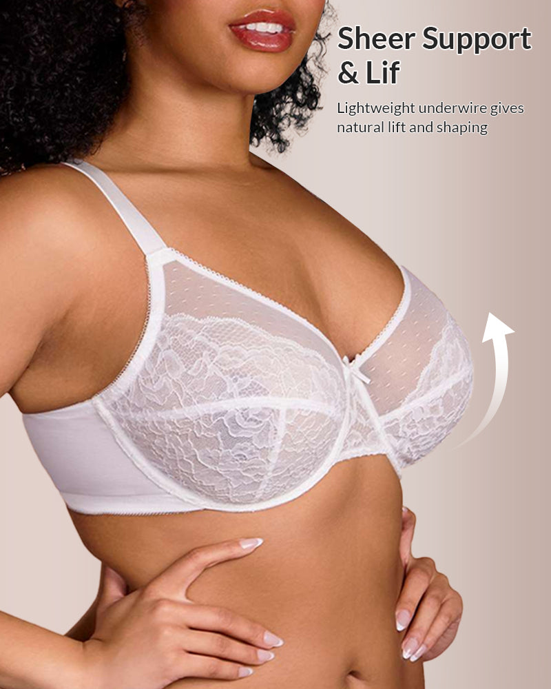 Floral Lace Underwire Bra