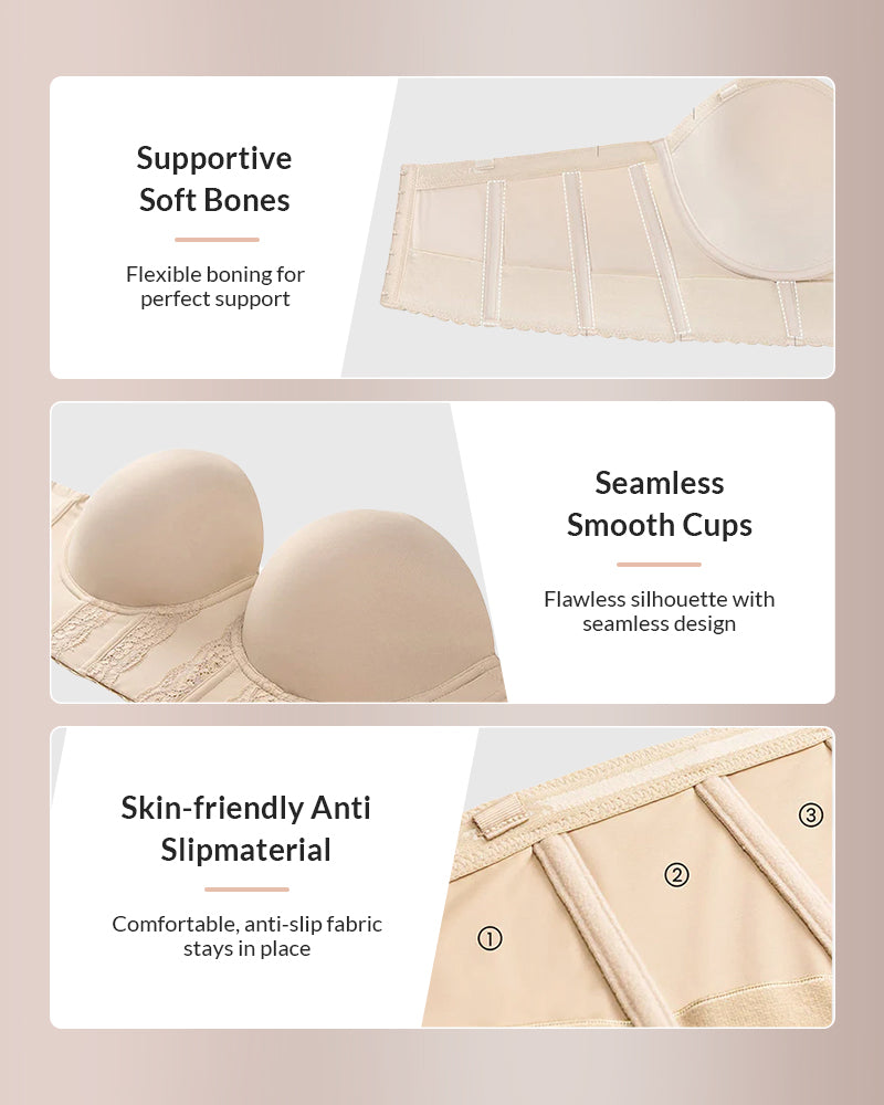 Low Back Strapless Bra