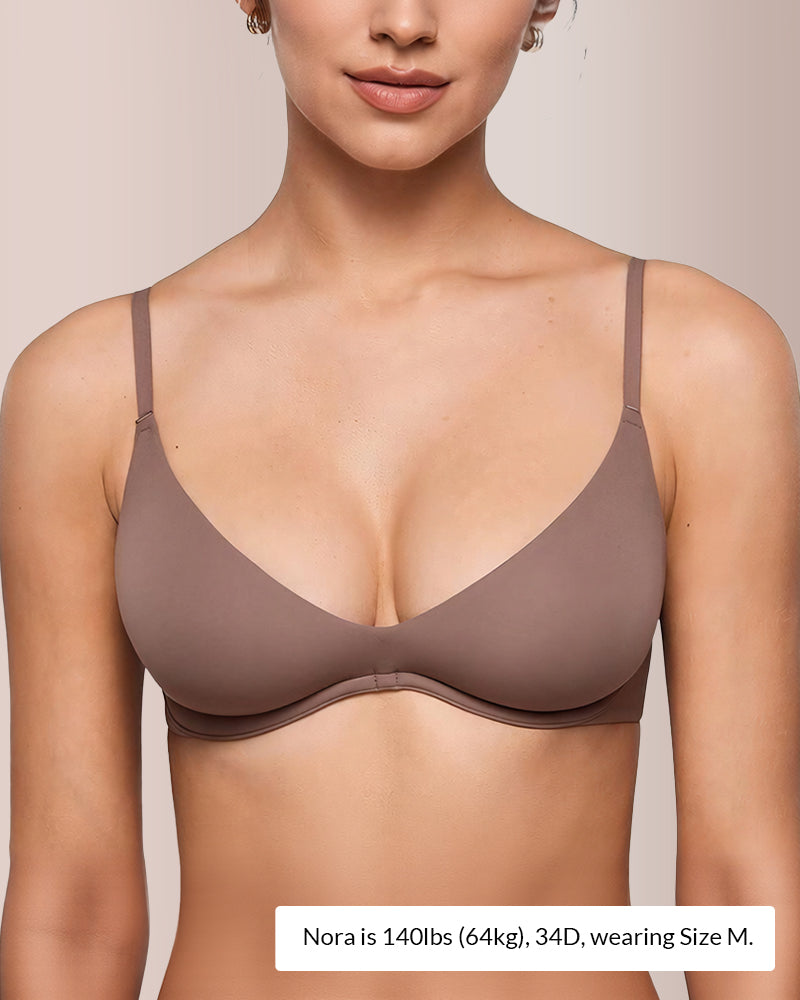 Unlined Underwire Demi Balconette Bras Set