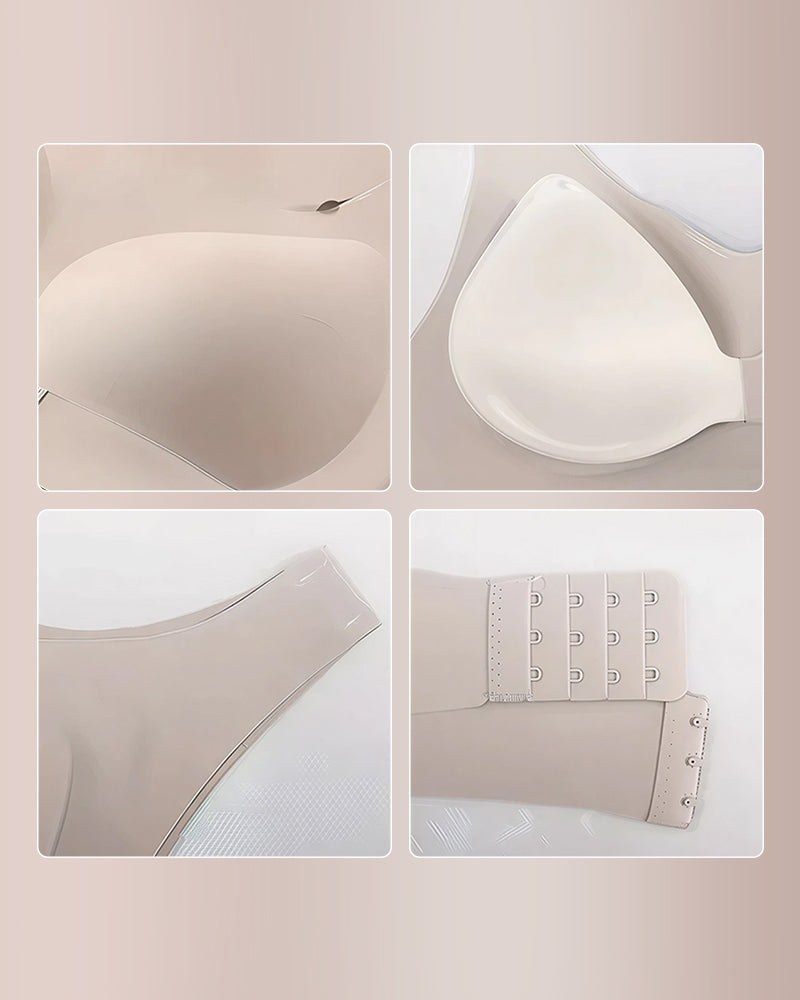 Front Closure Cross-Back Wireless Back-Support Bra