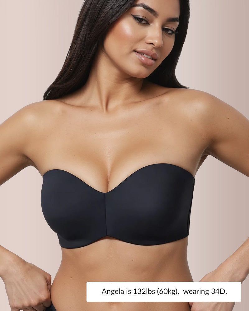 Invisible Strapless Minimizer Bandeau Bra