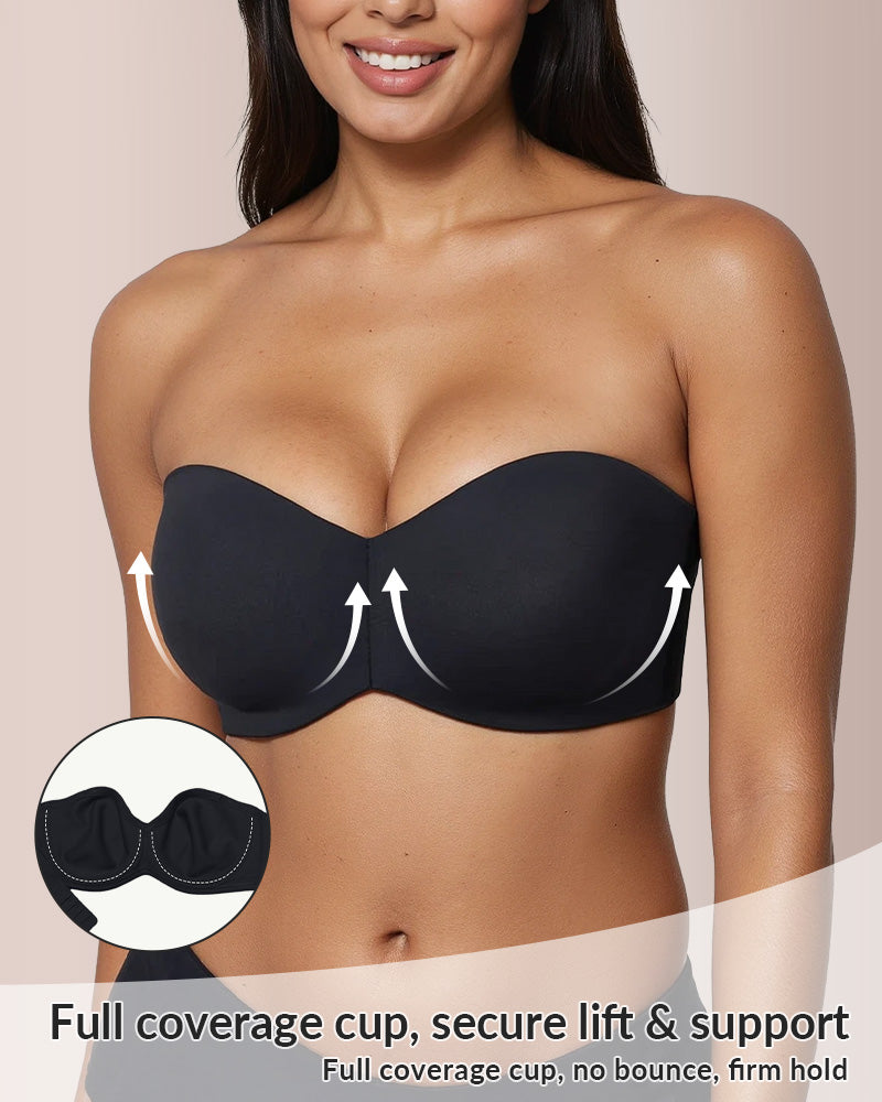 Invisible Strapless Minimizer Bandeau Bra