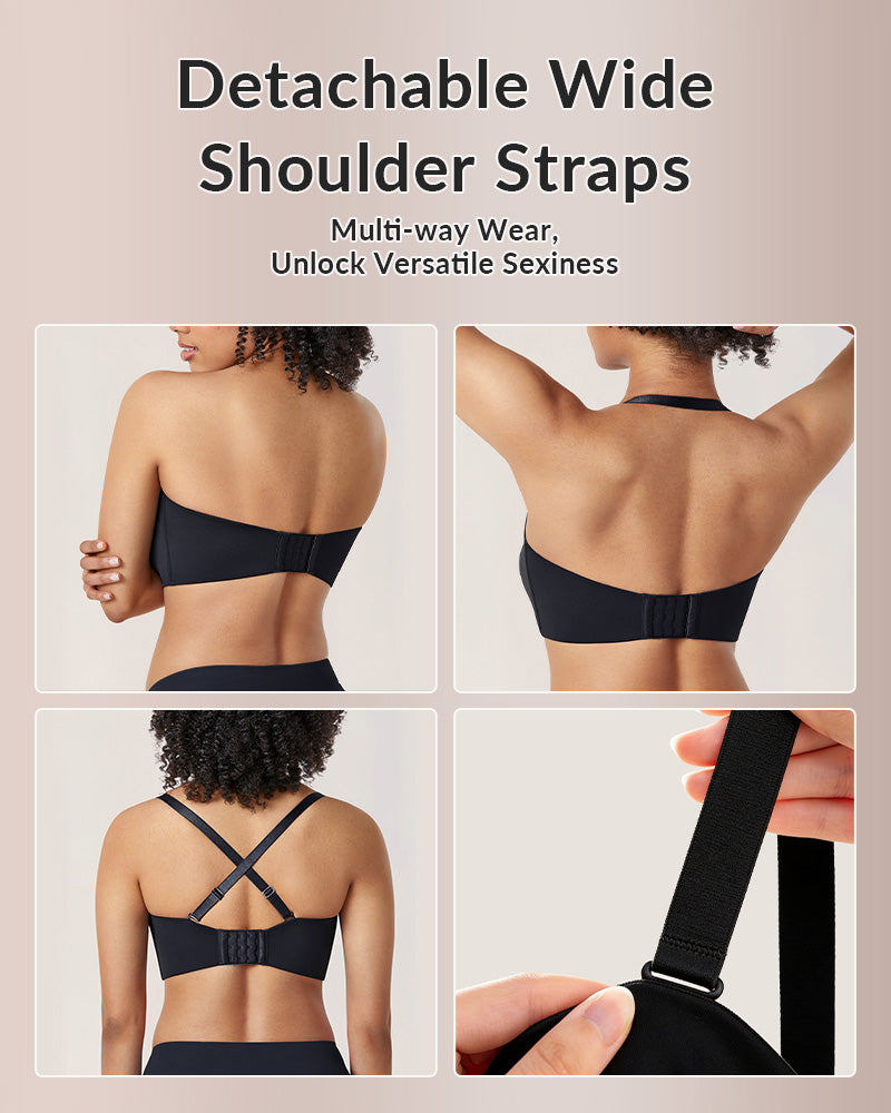 Invisible Strapless Minimizer Bandeau Bra