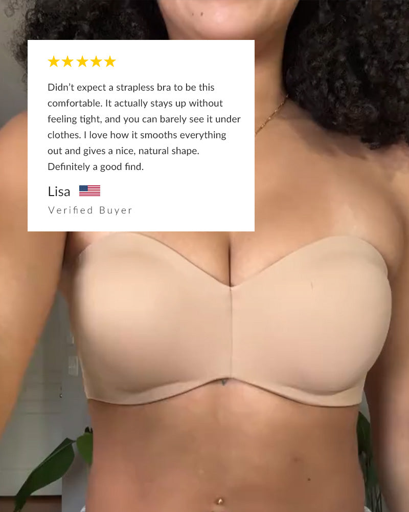 Invisible Strapless Minimizer Bandeau Bra