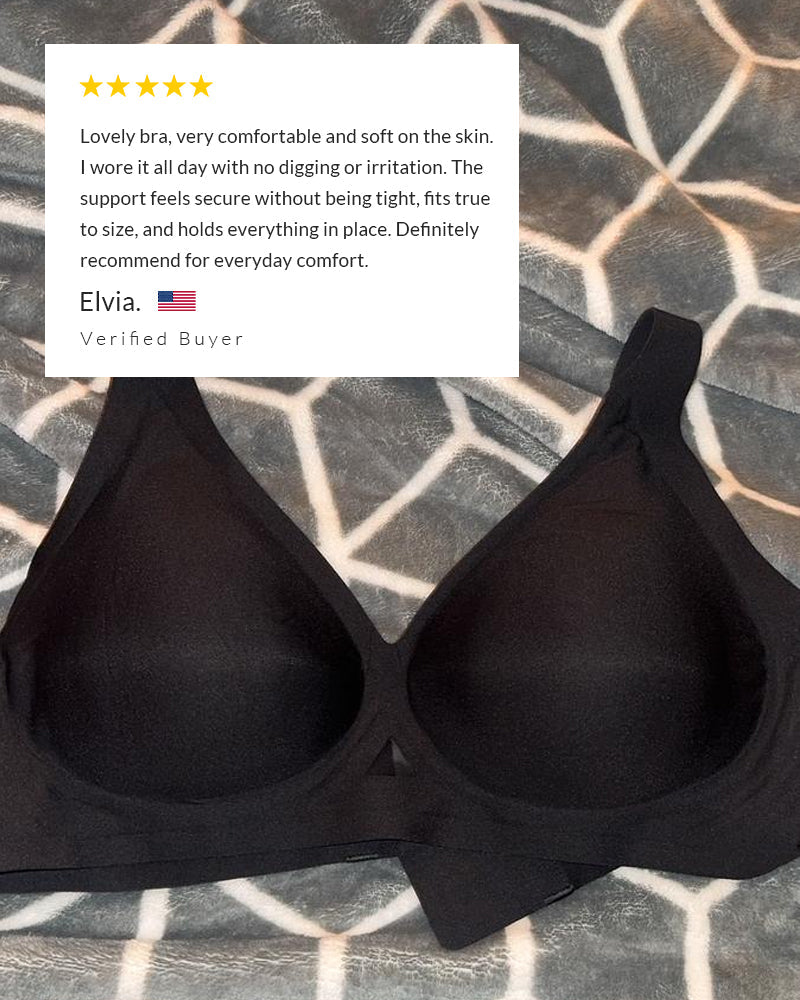 Seamless Wireless V-Neck Fixed Cup Bra