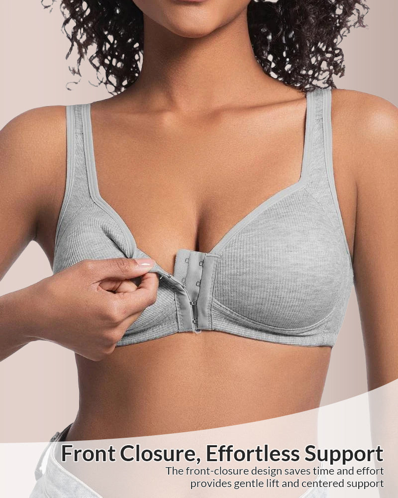 Easy-On Front Closure Wireless Support Bra