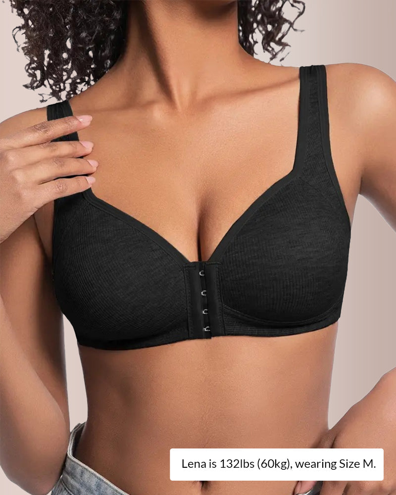 Easy-On Front Closure Wireless Support Bra