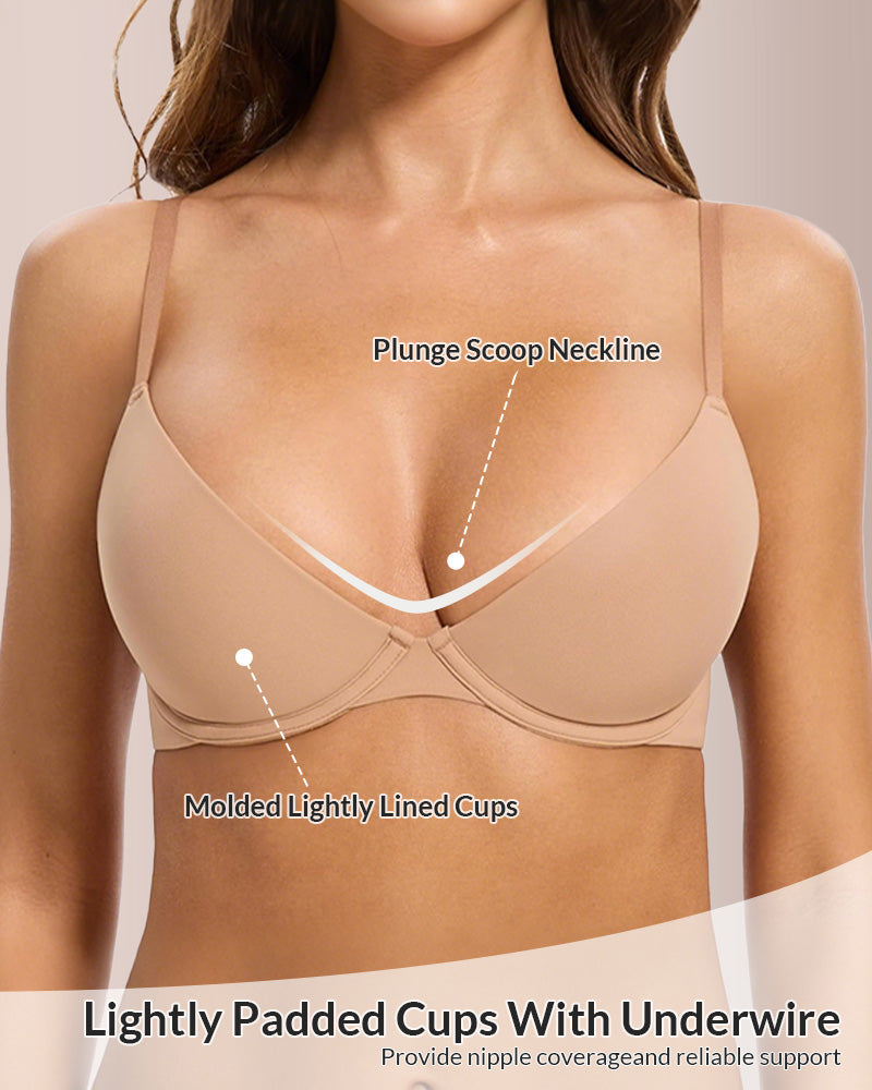 Fits Everybody Buttery Soft Plunge Bra