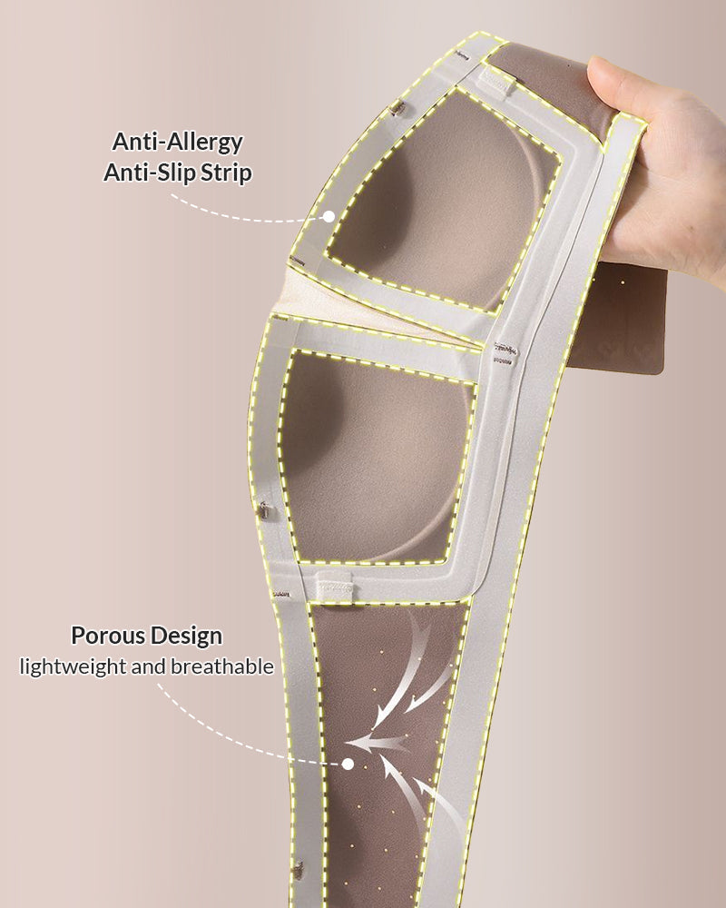 Invisible Seamless Strapless Bandeau Bra - Wire-Free Push-Up