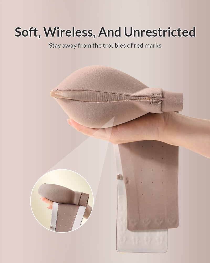 Invisible Seamless Strapless Bandeau Bra - Wire-Free Push-Up