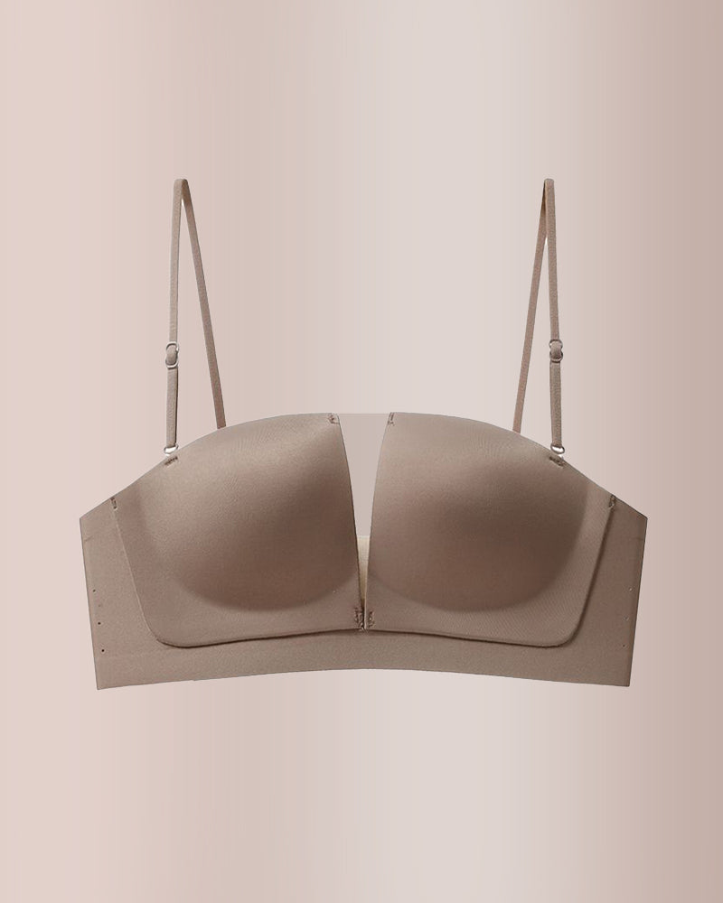 Invisible Seamless Strapless Bandeau Bra - Wire-Free Push-Up