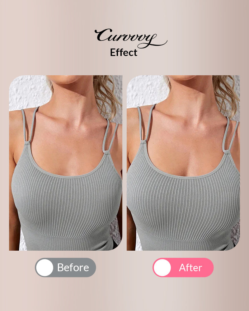 Seamless Mango Cup Silicone Sticky Bra with Push-Up Clasp