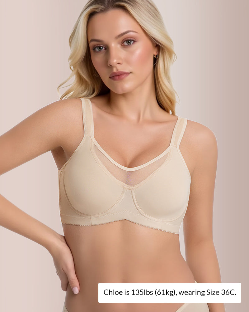 Seamless Back-Support Front-Closure Bra