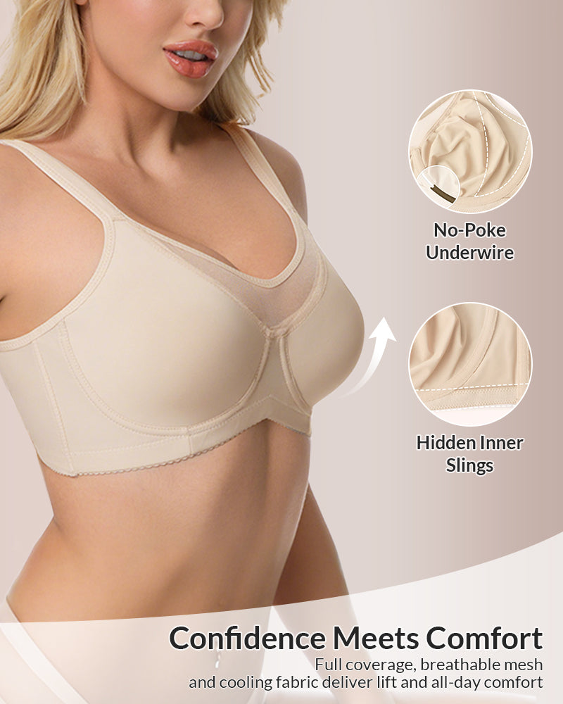 Seamless Back-Support Front-Closure Bra