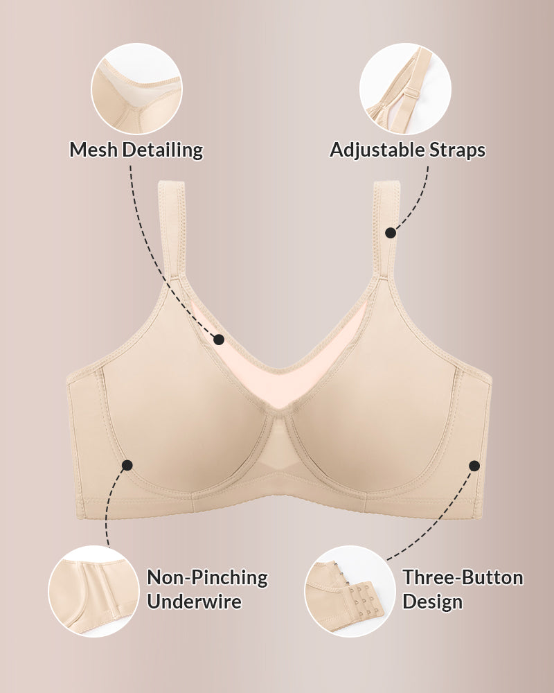 Seamless Back-Support Front-Closure Bra