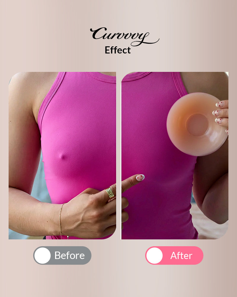 Seamless Silicone Nipple Covers with Non-Adhesive Center