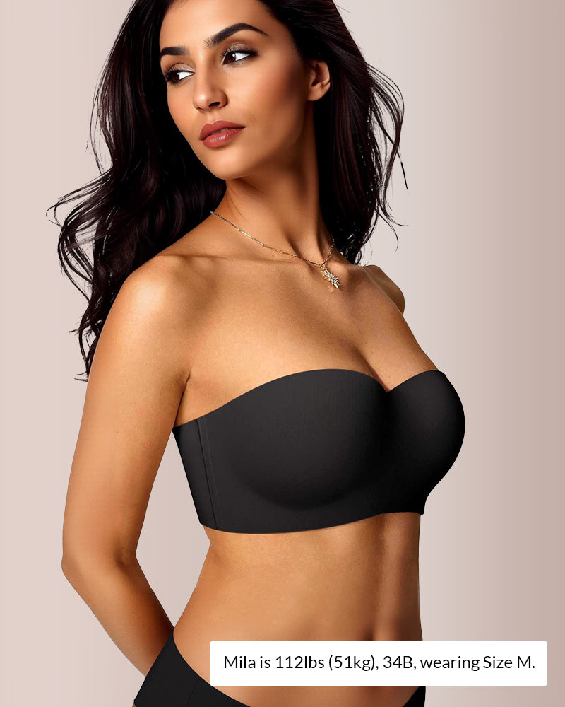 Back Smoothing Strapless Wireless Multiway Support Bra