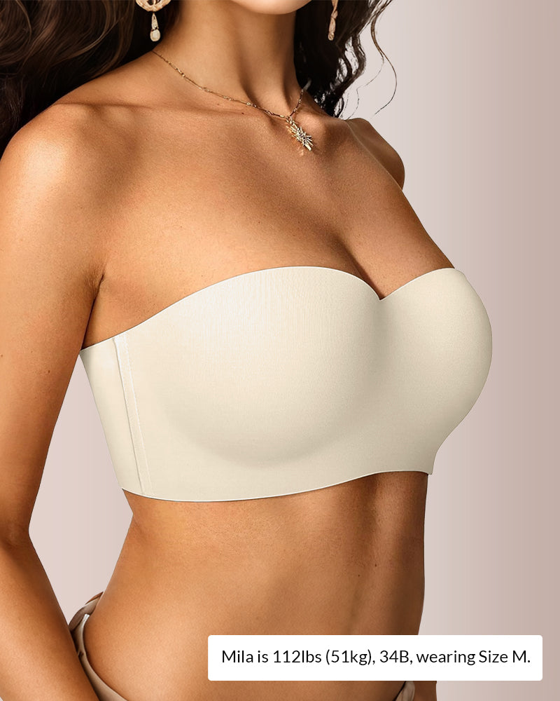 Back Smoothing Strapless Wireless Multiway Support Bra