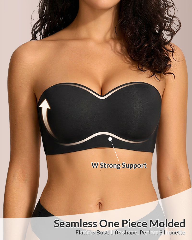Back Smoothing Strapless Wireless Multiway Support Bra