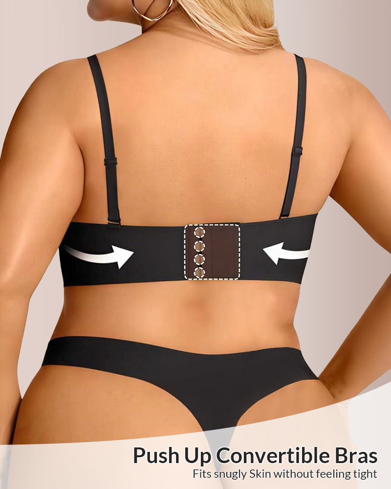 Back Smoothing Strapless Wireless Multiway Support Bra