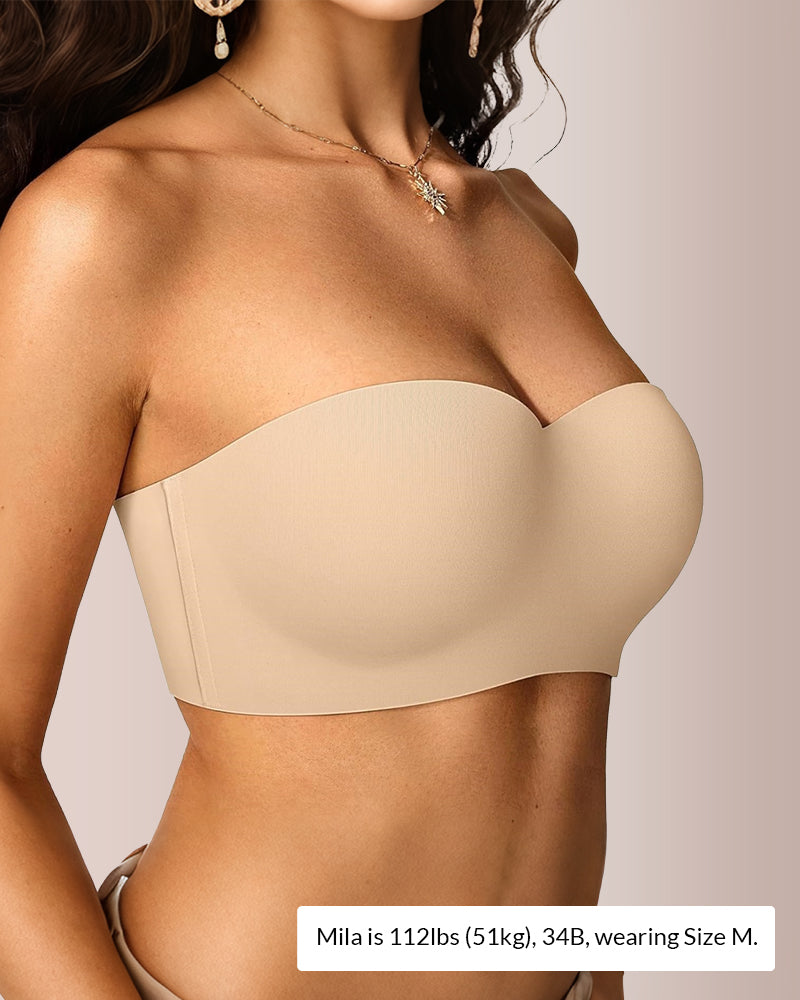 Back Smoothing Strapless Wireless Multiway Support Bra