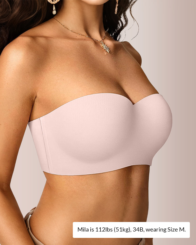 Back Smoothing Strapless Wireless Multiway Support Bra
