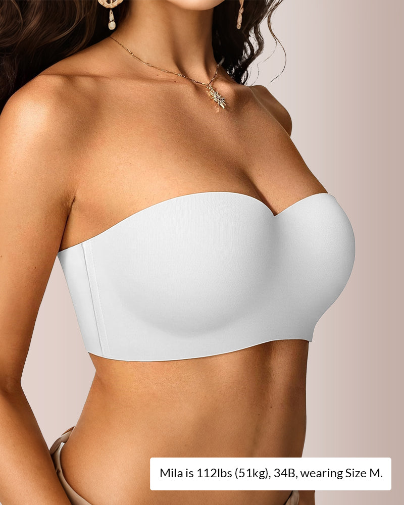 Back Smoothing Strapless Wireless Multiway Support Bra