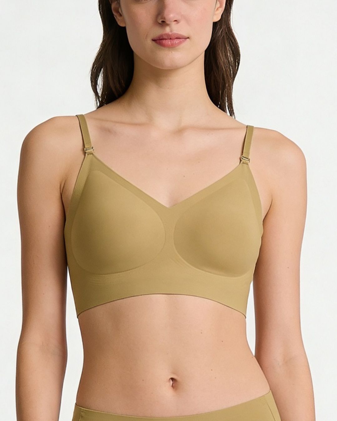 Soft Triangle Bralette Invisible Low Back with Multiple Tie Styling Options