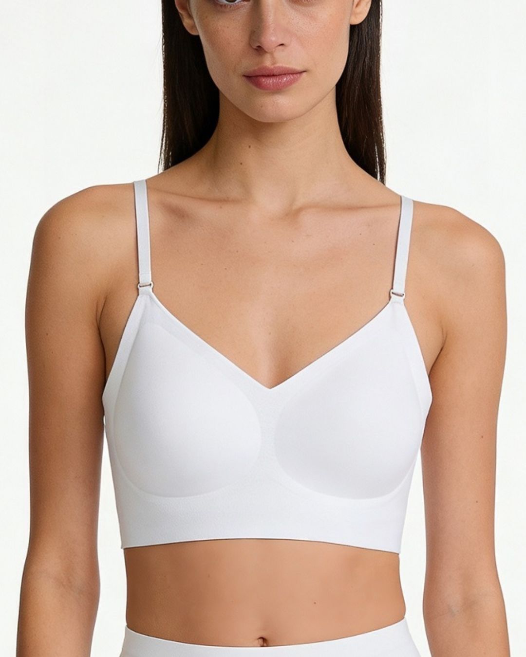 Soft Triangle Bralette Invisible Low Back with Multiple Tie Styling Options
