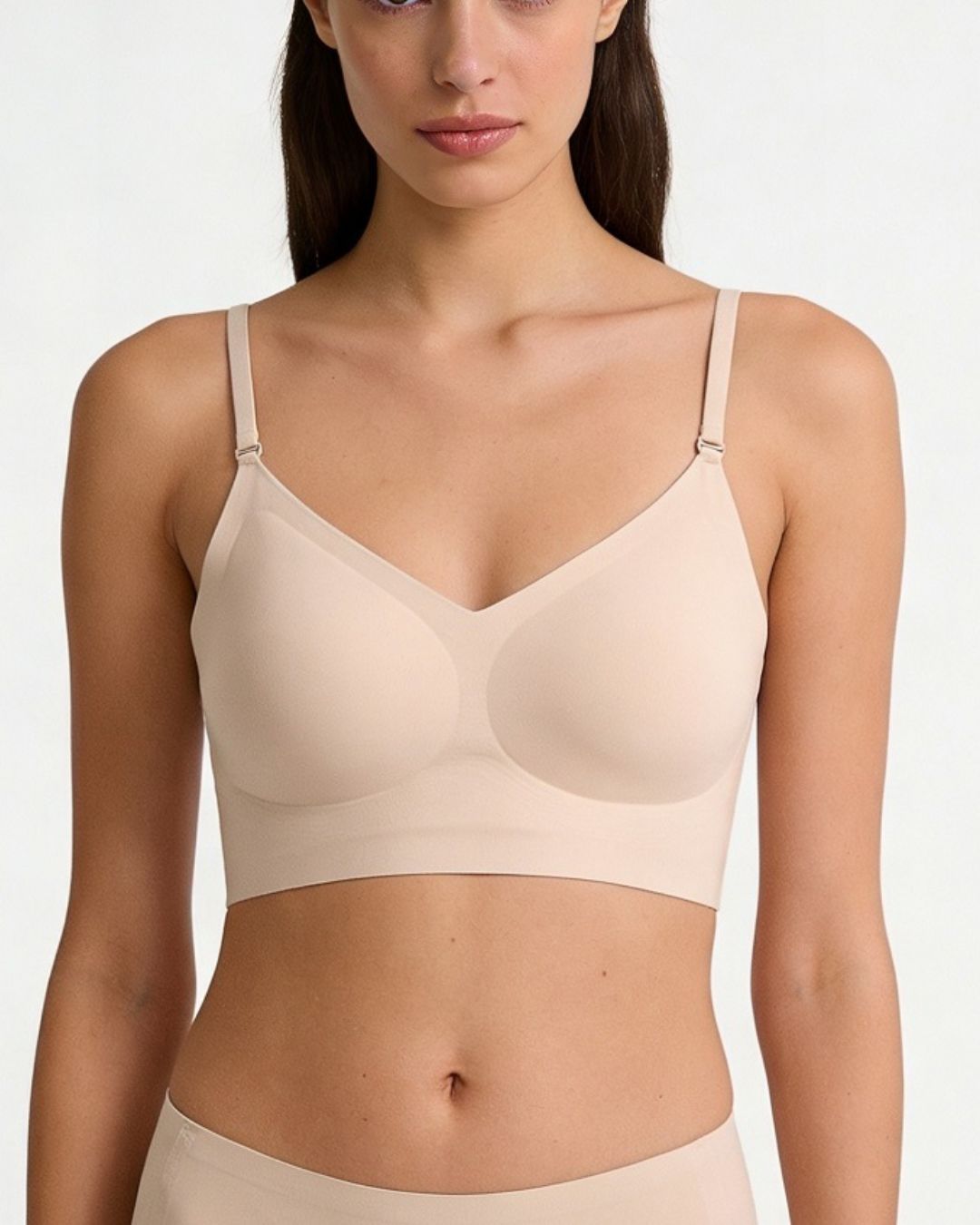 Soft Triangle Bralette Invisible Low Back with Multiple Tie Styling Options