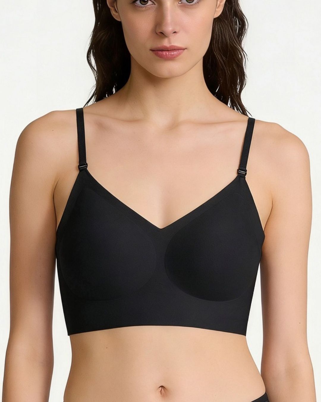 Soft Triangle Bralette Invisible Low Back with Multiple Tie Styling Options