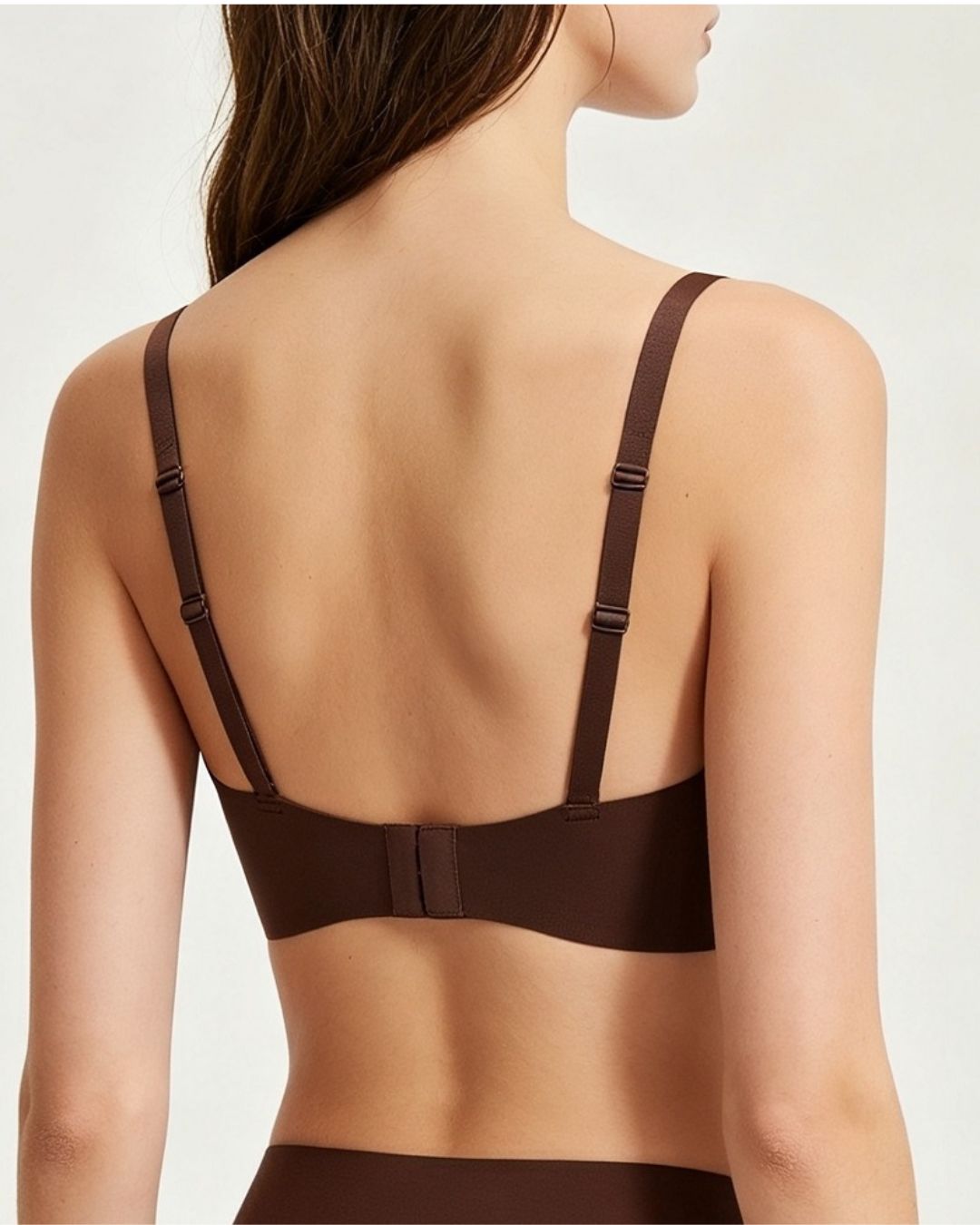 Seamless Comfortable Square Neck Strapless Jelly Soft Support Foundation Bra