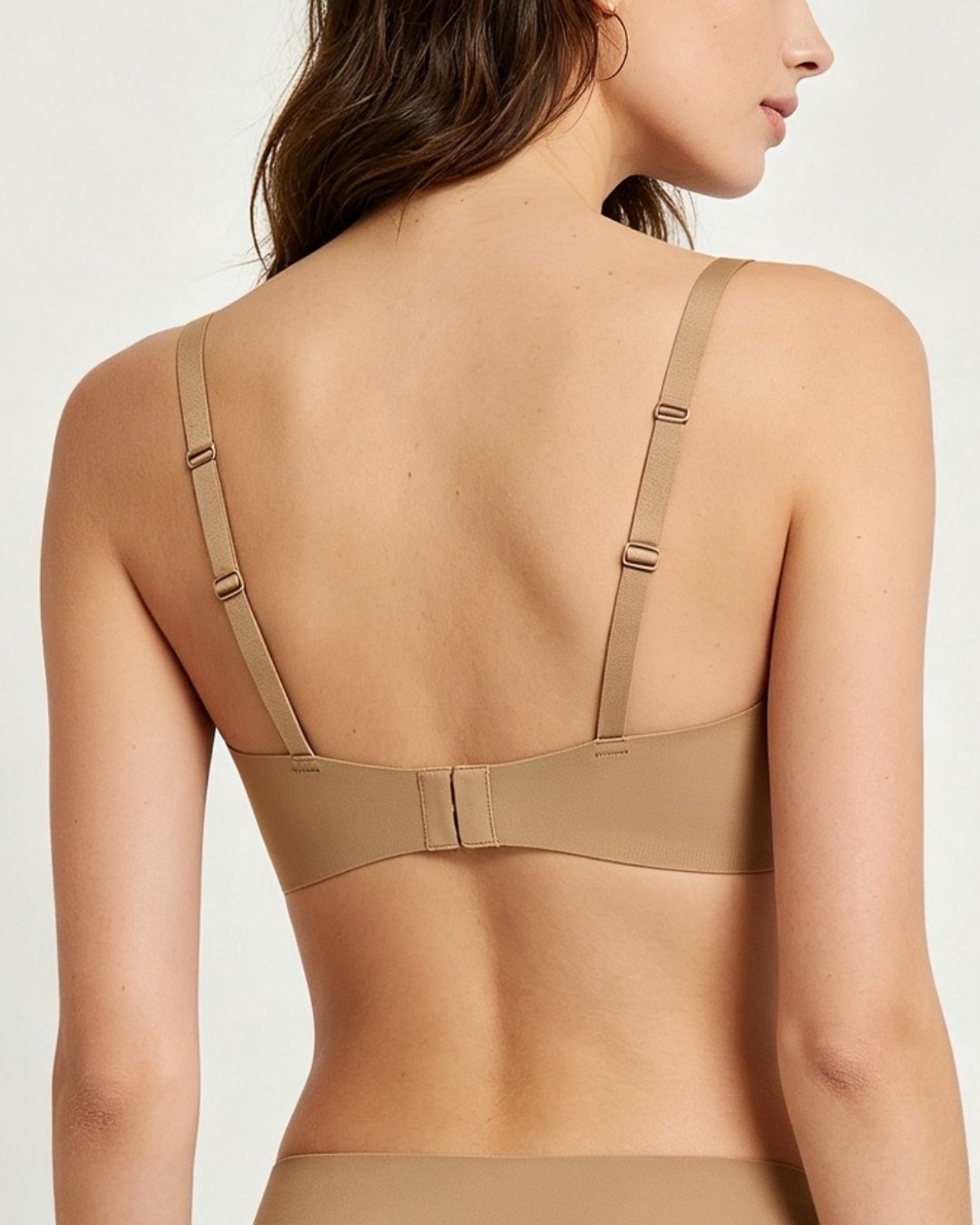 Seamless Comfortable Square Neck Strapless Jelly Soft Support Foundation Bra