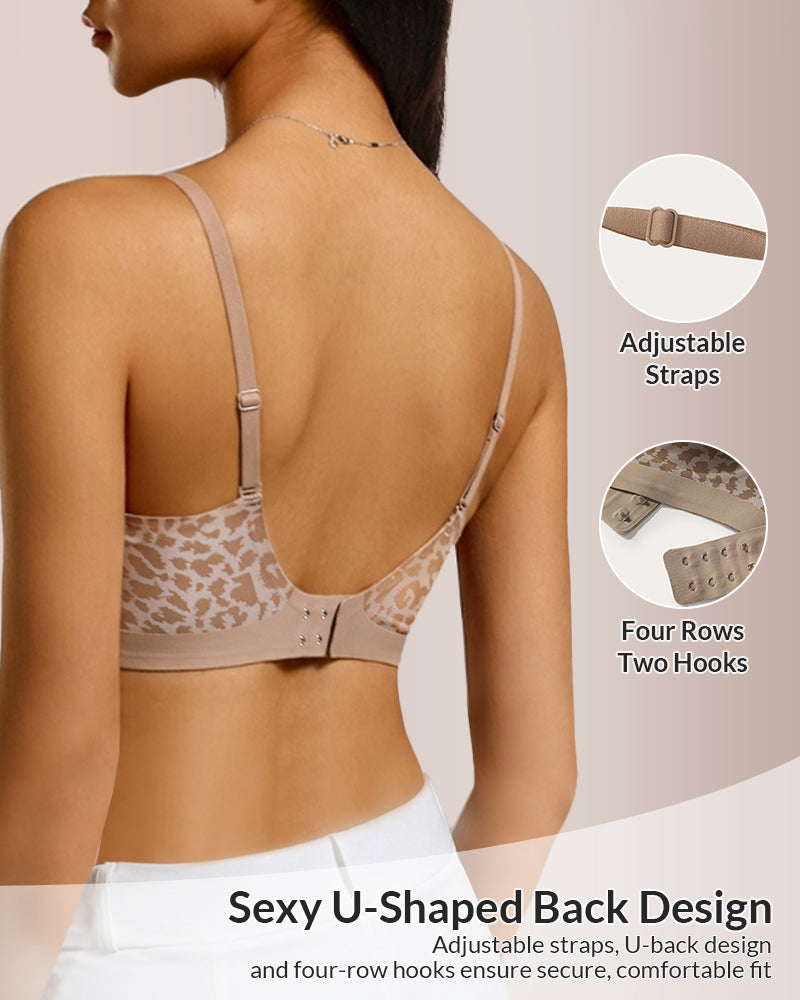 Wild Comfort Seamless Leopard Push-Up Bra