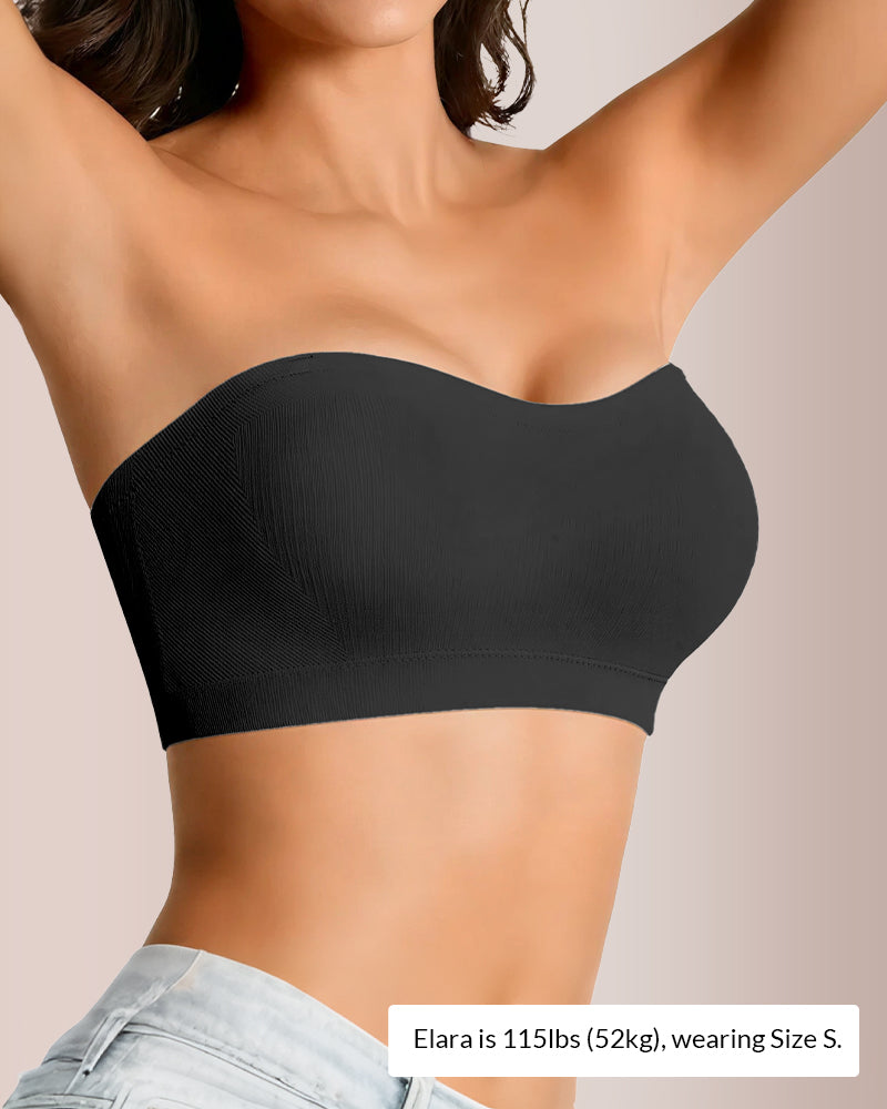 6-in-1 Convertible Push-Up Strapless Bandeau Bra