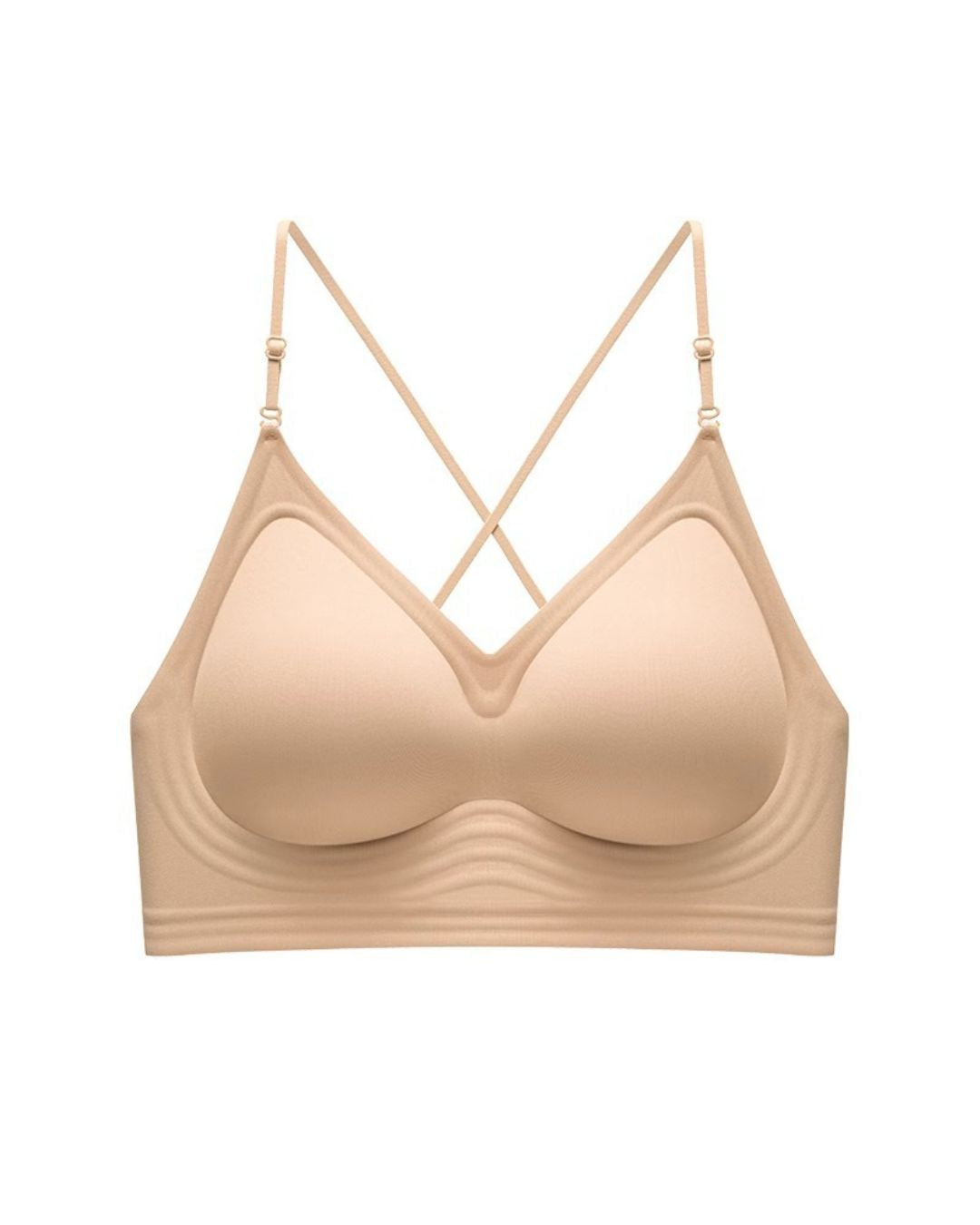 U-Back Invisible Halter Thin Straps Push-Up Seamless JellyBra Support Backless Lingerie