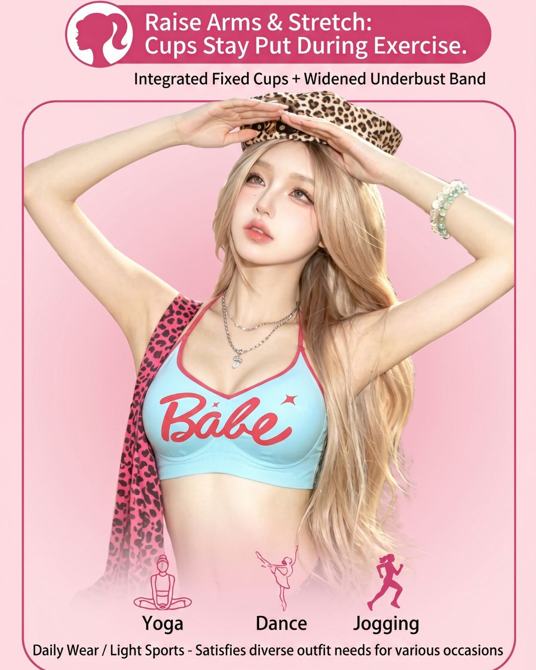 Y2K Babe Bralette Contrast Trim Crop Top Built-In Support Coastal Vacation Style