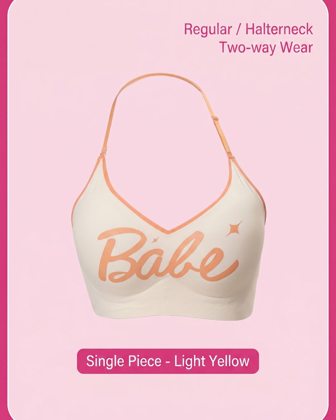 Y2K Babe Bralette Contrast Trim Crop Top Built-In Support Coastal Vacation Style