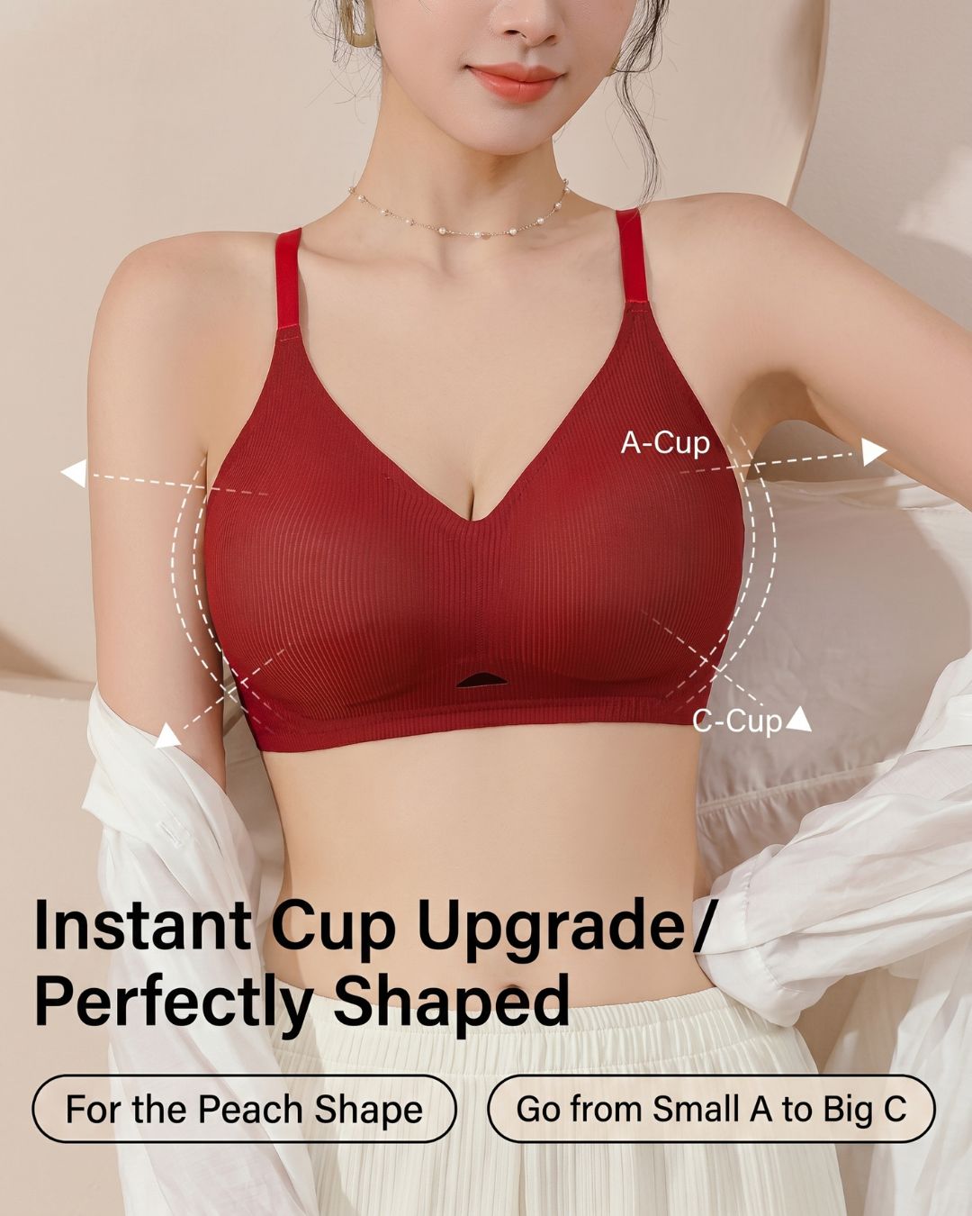 Seamless Push-Up Bra Natural Lift Enhanced Cleavage Bra
