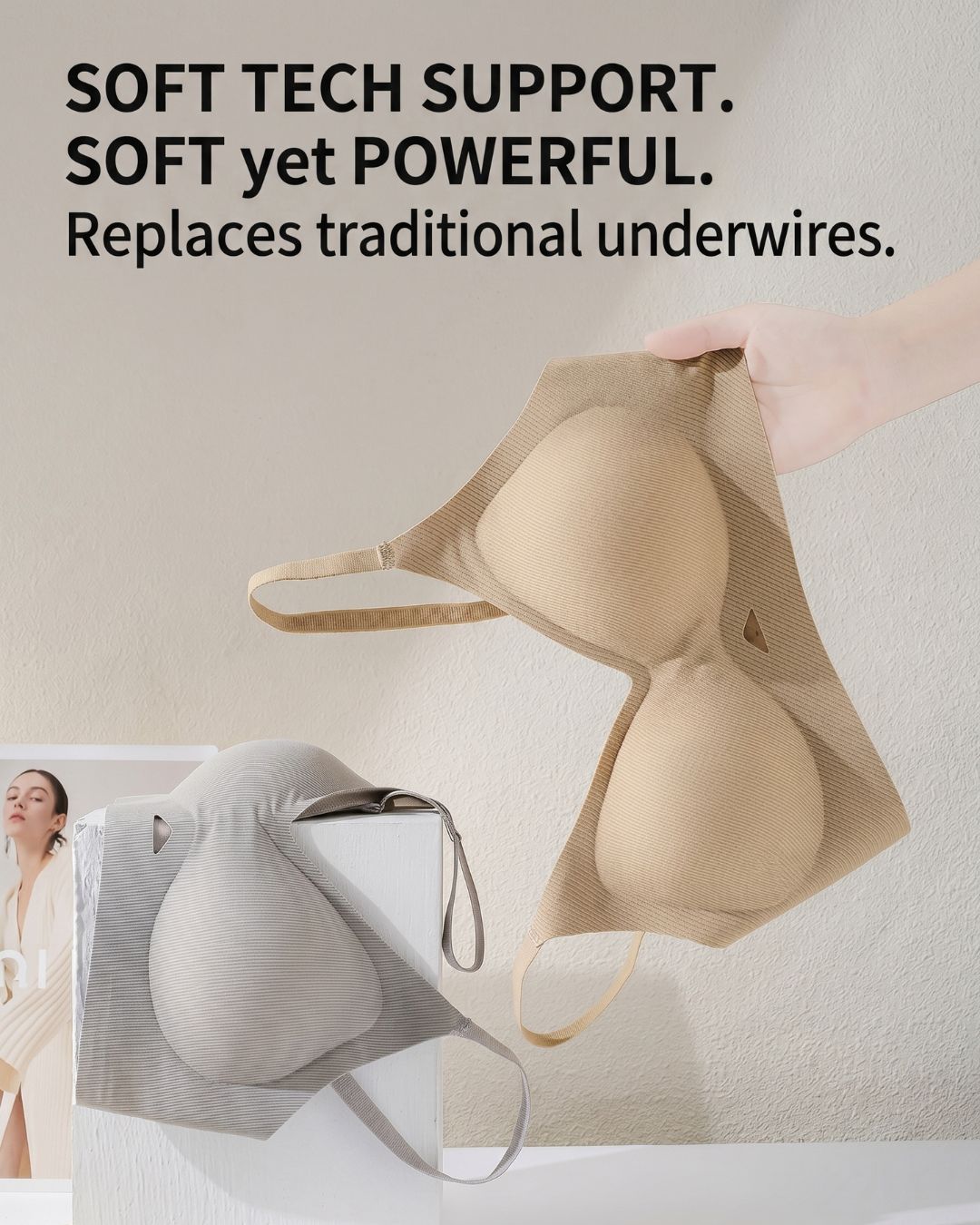 Seamless Push-Up Bra Natural Lift Enhanced Cleavage Bra
