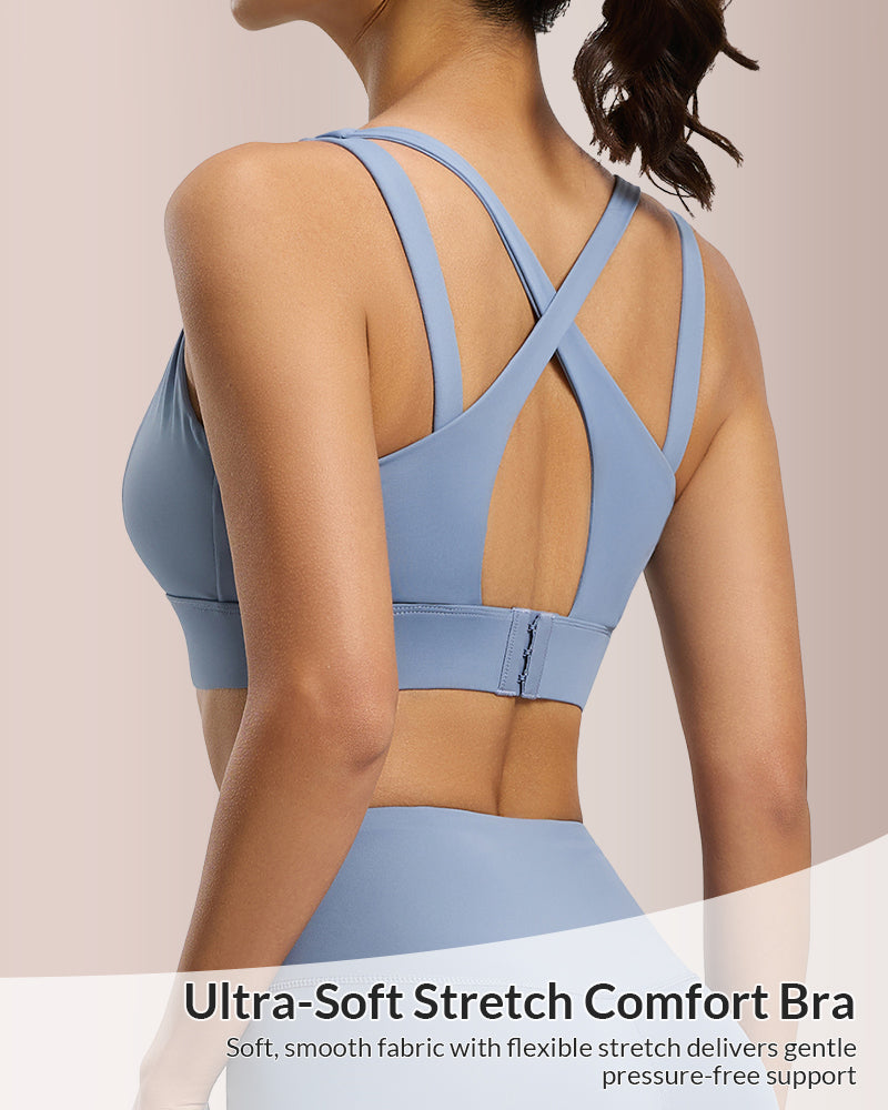 High-Impact Naked-Feel Sports Bra with Removable Pads